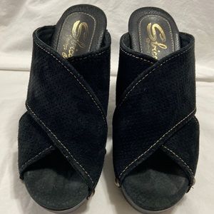 Ladies Sbicca Vintage Collection; Size 38; Black Wedge